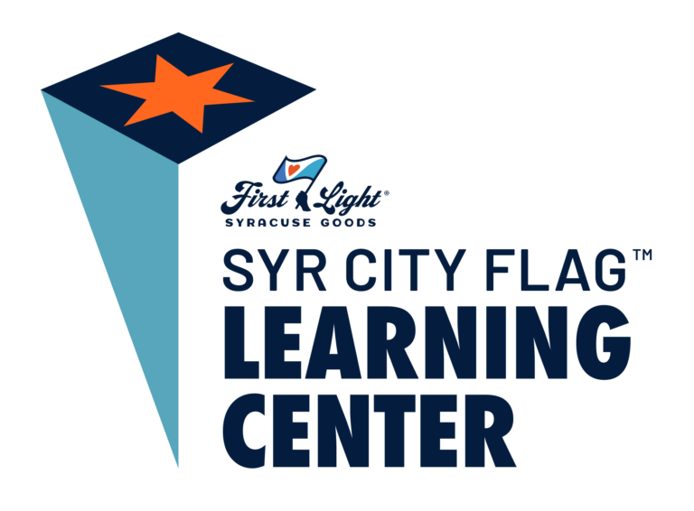 First Light Syracuse Goods Syracuse City Flag Learning Center logo