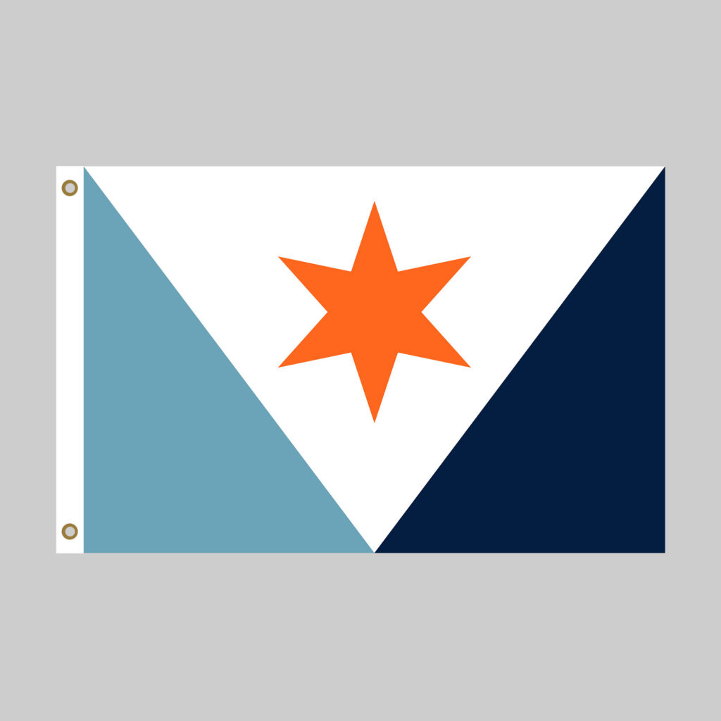 The Syracuse city flag in full color.